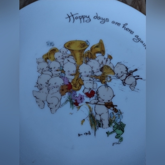Vintage 1973 Kewpie Collector's Edition Plate Happy Days are Here Again - Picture 1 of 4